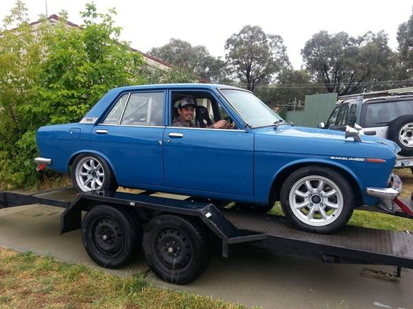 Tyrie in his 1600 the day it arrived from Adelaide